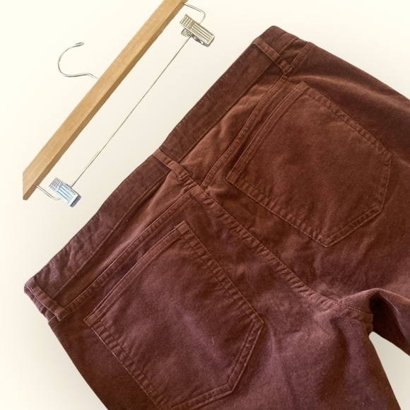 Vintage Corduroy LOW RISE FLARE LEG Pants Size 14 Brown Grunge Hippie Gorpcore - Picture 6 of 10